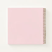 Carnet Monogram Blush Pink Gold Minimalist Nom élégant (Dos)