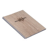 Carnet Monogram Bois Board Look Old Script Modèle (Côté Droit)