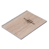 Carnet Monogram Bois Board Look Old Script Modèle (Côté gauche)
