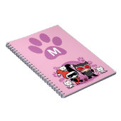 Carnet Monogram Chibi Harley Quinn & Catwoman Avec Chats (Côté Droit)