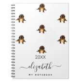 Carnet Monogram cute animal wildlife script (Devant)
