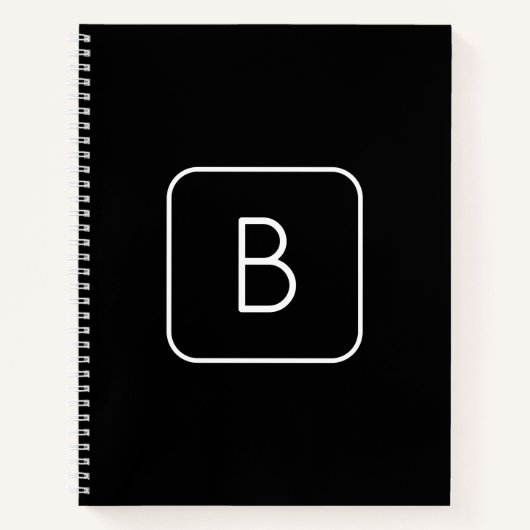 Carnet Monogram de Styled | White & Black (Devant)