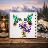 Carnet Monogram F Gold Hummingbird Bridal Shower Gift