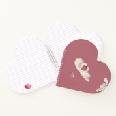 Carnet Monogram Fleurs Blanches et Cygnes sur Rose Gold (Intérieur)