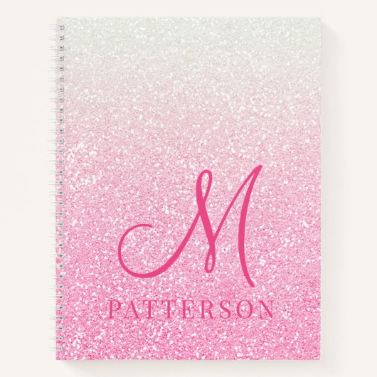 Carnet Monogram Girly Parties scintillant Chic Sparkle No (Devant)
