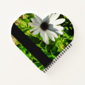 CARNET MONOGRAM INITIALES NOM PETITE PHOTO EN FLEURS BLAN (Dos)