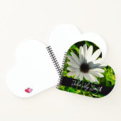 CARNET MONOGRAM INITIALES NOM PETITE PHOTO EN FLEURS BLAN (Intérieur)