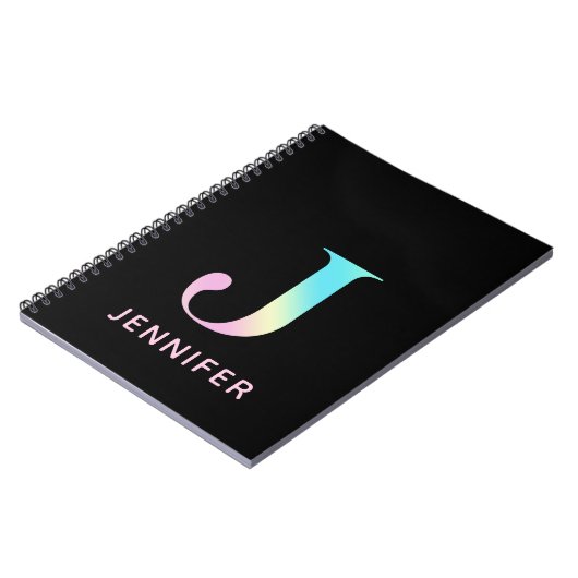 Carnet Monogram J Rainbow Black (Côté gauche)