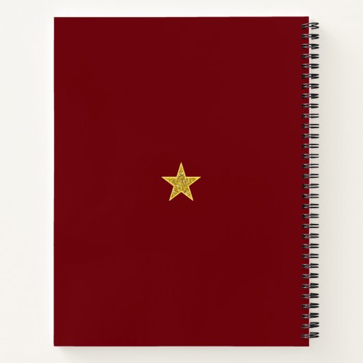 Carnet Monogram & Laurel sur Maroon (Dos)