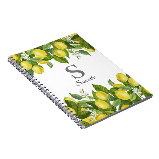 Carnet Monogram Lemon Citrus Name  (Côté Droit)