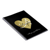 Carnet monogram love heart wither (Côté Droit)