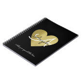 Carnet monogram love heart wither (Côté gauche)