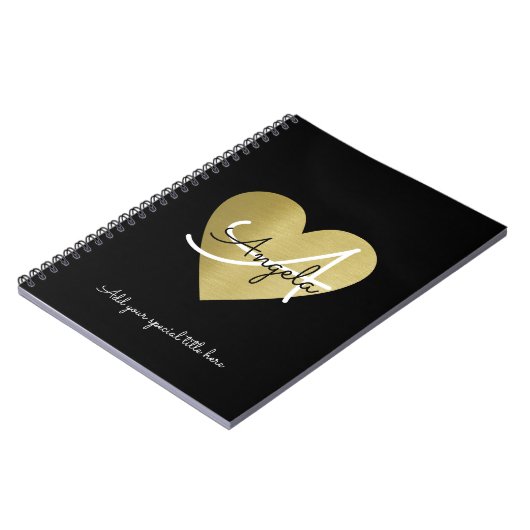 Carnet monogram love heart wither (Côté gauche)