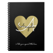 Carnet monogram love heart wither (Devant)