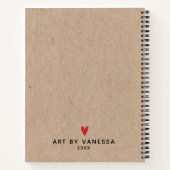 Carnet Monogram Modern Chic Artist Sketchbook (Dos)