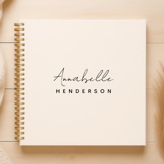 Carnet Monogram neutre | Minimalist stylish