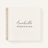 Carnet Monogram neutre | Minimalist stylish (Devant)