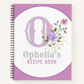 Carnet Monogram & Nom with Flowers (Devant)