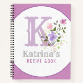 Carnet Monogram & Nom with Flowers (Devant)