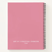 Carnet Monogram Pink Artist Sketchbook Votre nom (Dos)
