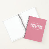 Carnet Monogram Pink Artist Sketchbook Votre nom (Intérieur)