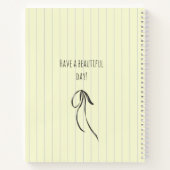 Carnet Monogram pretty pastel retro 50s Purple floral (Dos)