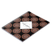 Carnet Monogram Safari Coucher de soleil Bohemian Polka D (Côté gauche)