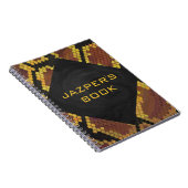 Carnet Monogram Snake Brown et Gold Print (Côté Droit)