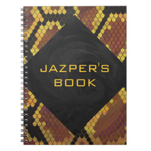 Carnet Monogram Snake Brown et Gold Print