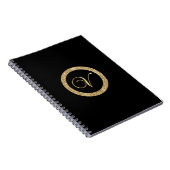 Carnet Monogram V, élégant script doré (Côté Droit)
