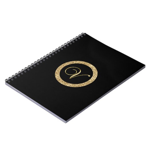 Carnet Monogram V, élégant script doré (Côté gauche)