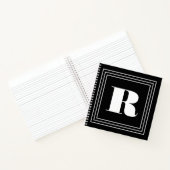 Carnet Monogramme 3 cadres | Noir et blanc (Intérieur)