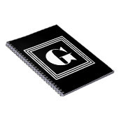 Carnet Monogramme 3 trames en gras | Noir et blanc (Côté Droit)