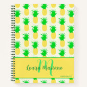 Carnet Monogramme à ananas amusant (Devant)