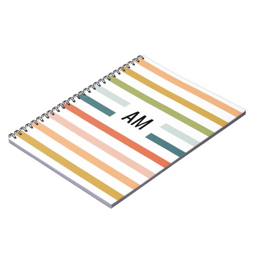 Carnet Monogramme à bande colorée (Côté gauche)