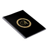 Carnet Monogramme A, élégant script doré (Côté Droit)