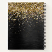 Carnet Monogramme à étincelle noire à Parties scintillant (Dos)