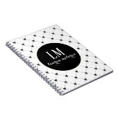 Carnet Monogramme à l'arc blanc & noir (Côté Droit)