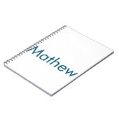 Carnet monogramme à lettre initiale simple ajoutez votre  (Côté gauche)