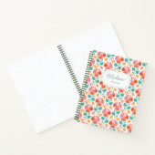Carnet Monogramme à motif floral rétro mignon (Intérieur)