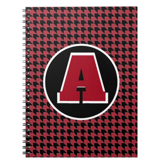 Carnet monogrammé à motif pied-de-poule (Devant)
