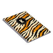 Carnet Monogramme à rayures de tigre noir et orange (Côté Droit)