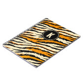 Carnet Monogramme à rayures de tigre noir et orange (Côté gauche)