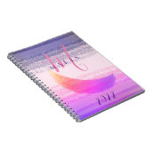 Carnet Monogramme Abstrait Ombre Moon Glamourous Stylish (Côté Droit)