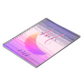 Carnet Monogramme Abstrait Ombre Moon Glamourous Stylish (Côté gauche)