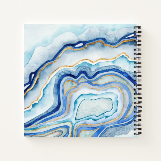 Carnet Monogramme | Agate de cobalt II (Dos)