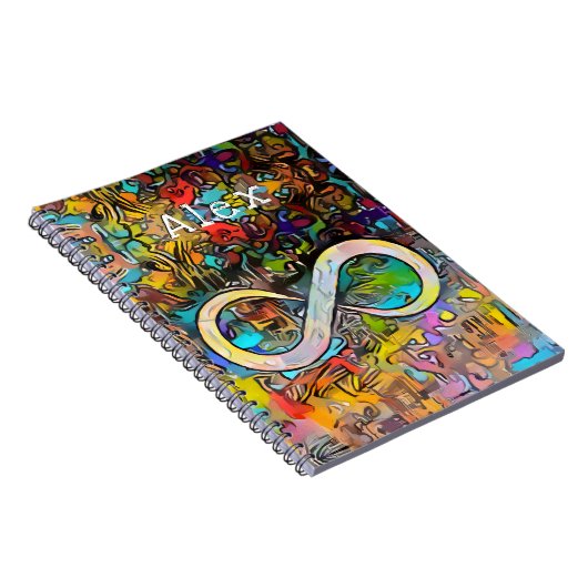 Carnet Monogramme | Ajouter un nom | Symbole d'infini (Côté Droit)