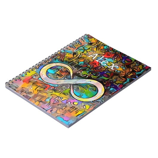 Carnet Monogramme | Ajouter un nom | Symbole d'infini (Côté gauche)