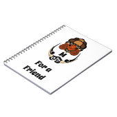 Carnet Monogramme amusant de refroidissement de tortue (Côté gauche)