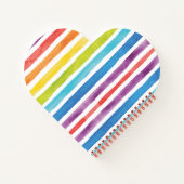 Carnet Monogramme Aquarelle Arc-en-ciel Bandes colorées N (Dos)